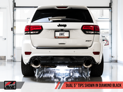 AWE Tuning 2020 Jeep Grand Cherokee SRT Touring Edition Exhaust - Diamond Black Tips - eliteracefab.com