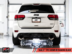 AWE Tuning 2020 Jeep Grand Cherokee SRT Track Edition Exhaust - Diamond Black Tips - eliteracefab.com