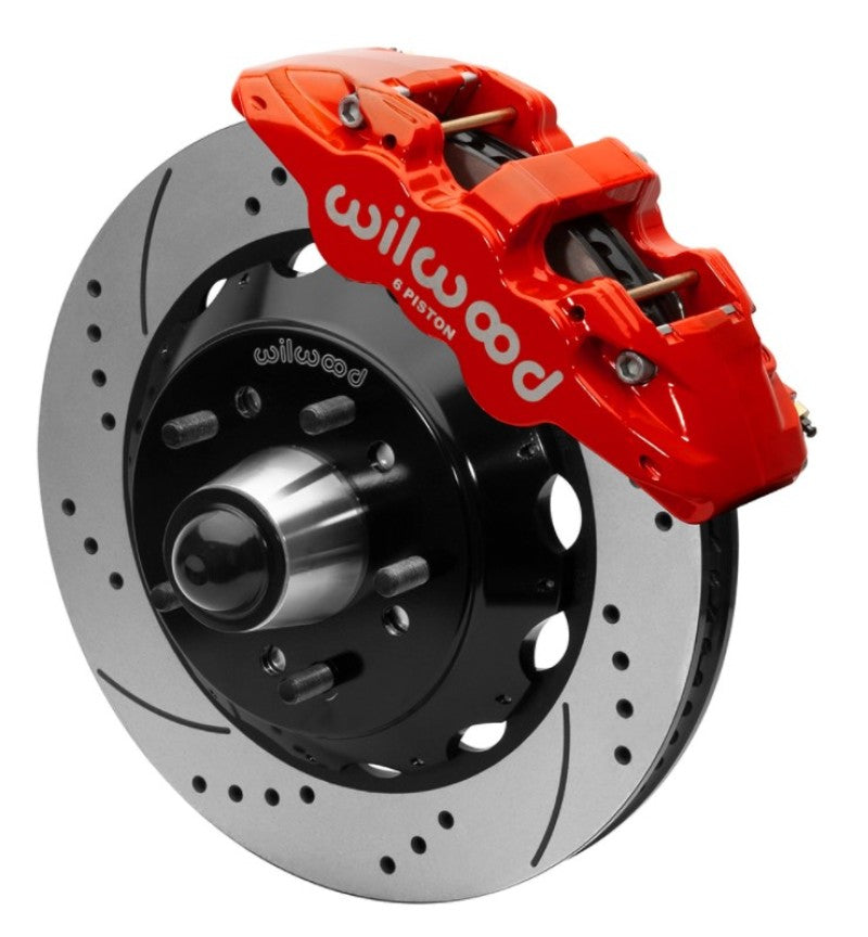 Wilwood AERO6 Front Truck Kit 14.00in Red 88-98 GMC Truck C1500/C2500 Wilwood