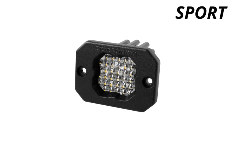 Diode Dynamics Stage Series C1 LED Pod Sport - White Flood Flush BBL Each