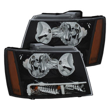 Load image into Gallery viewer, ANZO 2007-2014 Chevrolet Tahoe/Suburban Crystal Headlights Black - eliteracefab.com