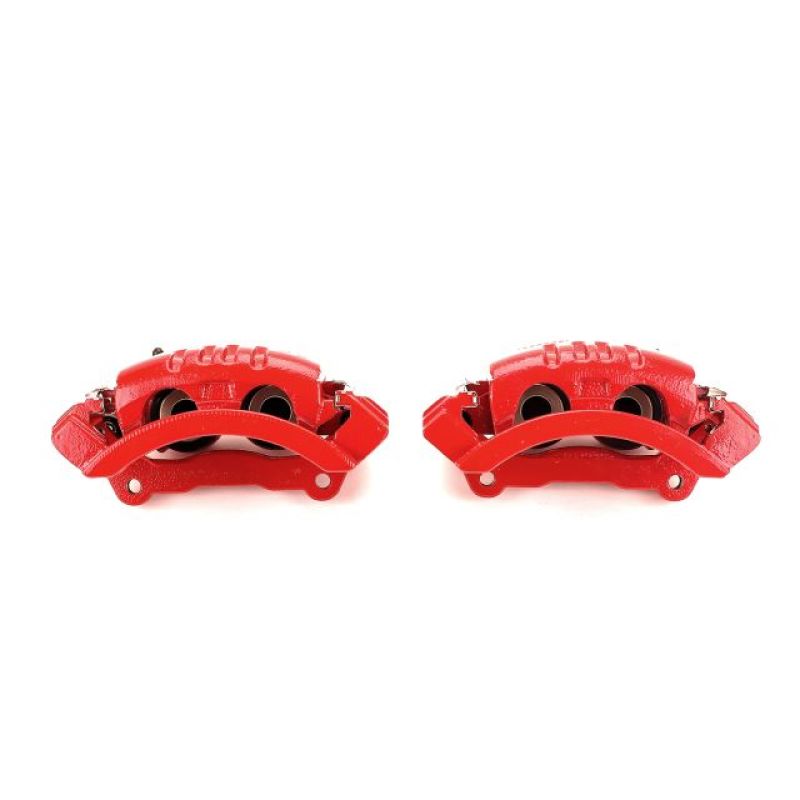 Power Stop 06-08 Dodge Ram 1500 Rear Red Calipers w/Brackets - Pair - eliteracefab.com