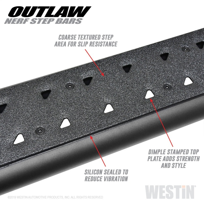 Westin 09-18 Dodge RAM 1500 Crew Cab Outlaw Nerf Step Bars - eliteracefab.com