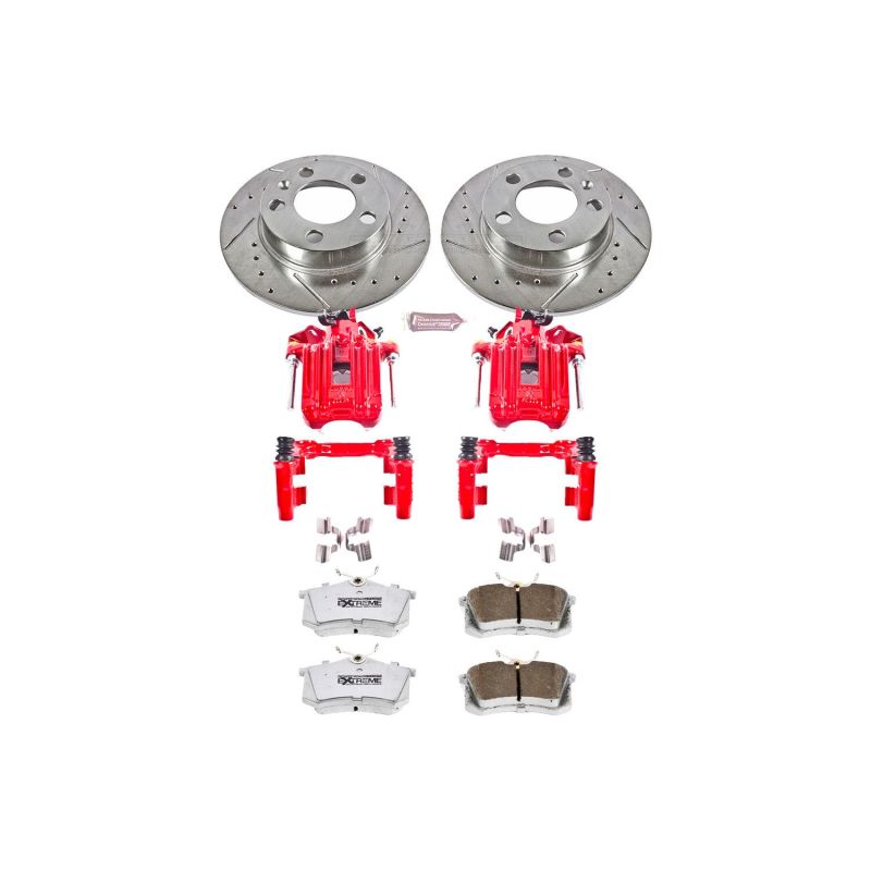 Power Stop 01-05 Volkswagen Jetta Rear Z26 Street Warrior Brake Kit w/Calipers PowerStop