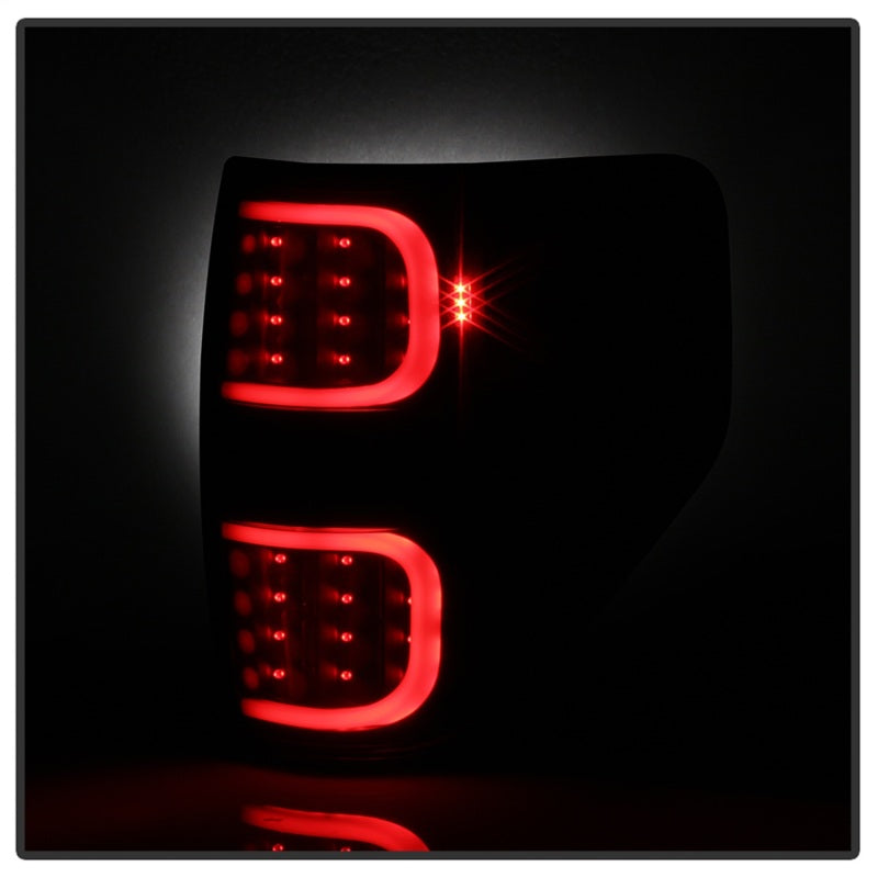 xTune Ford F150 09-14 LED Tail Lights - Black ALT-ON-FF15009-LBLED-BSM - eliteracefab.com