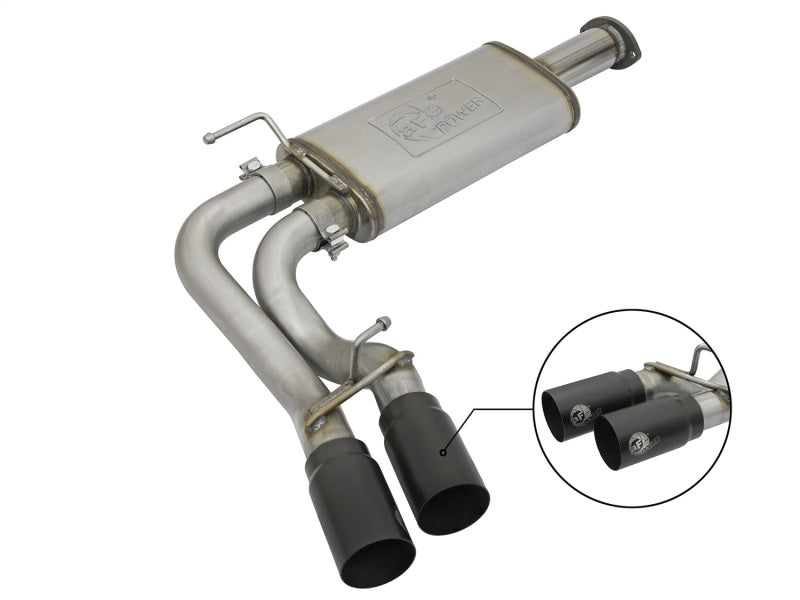 aFe Rebel Exhausts Cat-Back SS 16 Toyota Tacoma V6-3.5L w/ Black Tips - eliteracefab.com