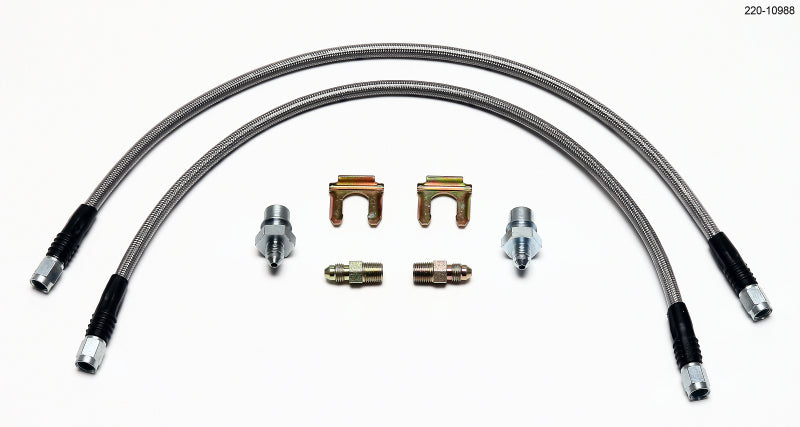 Wilwood Flexline Kit Universal. 18in M10 x 1.0 BF to 1/8-27 NPT Wilwood