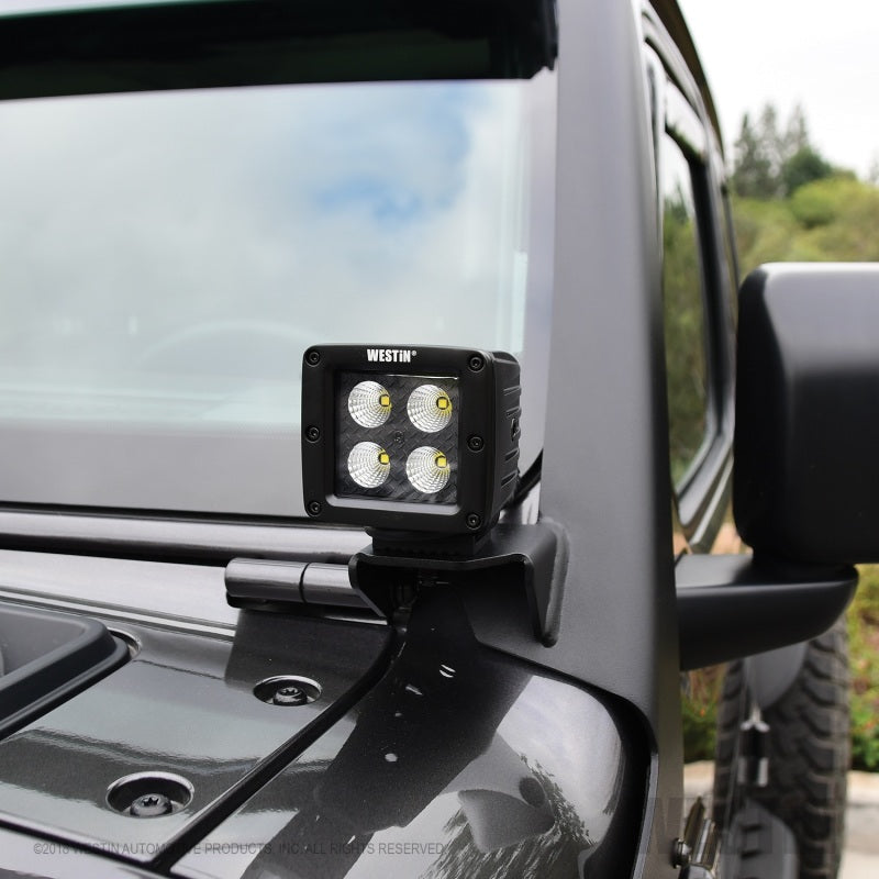 Westin 18-19 Jeep Wrangler Pillar LED Light Mount - Black - eliteracefab.com