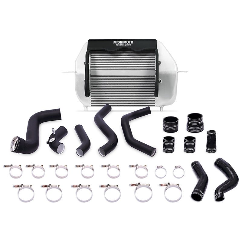 Mishimoto 2011-2014 Ford F-150 EcoBoost Silver Intercooler w/ Black Pipes - eliteracefab.com