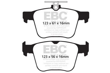 EBC 14+ Audi S3 2.0 Turbo Yellowstuff Rear Brake Pads - eliteracefab.com