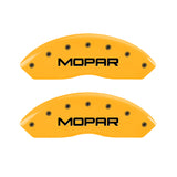 MGP 4 Caliper Covers Engraved Front & Rear MOPAR Yellow finish black ch