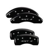 MGP 4 Caliper Covers Engraved Front & Rear SRT4 Black finish silver ch