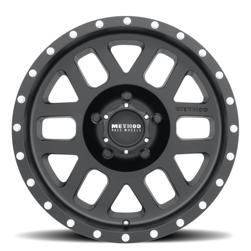Method MR306 Mesh 18x9 -12mm Offset 5x5 94mm CB Matte Black Wheel - eliteracefab.com