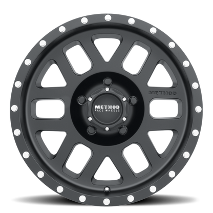 Method MR306 Mesh 17x8.5 0mm Offset 5x4.5 83mm CB Matte Black Wheel - eliteracefab.com