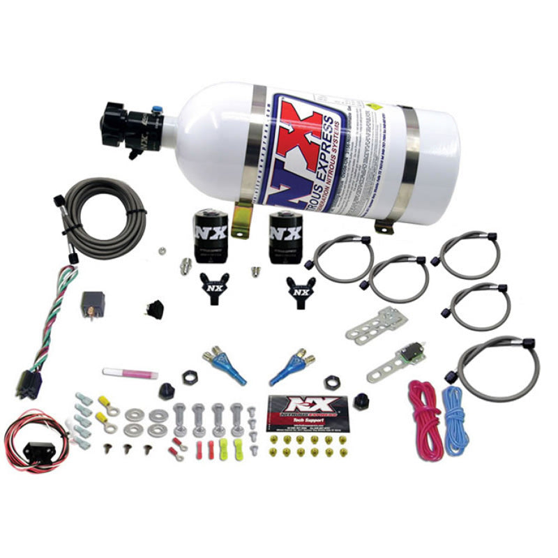 Nitrous Express 03-18 Nissan 350Z/370Z Dual Nozzle (35-150HP) w/10lb Bottle - eliteracefab.com