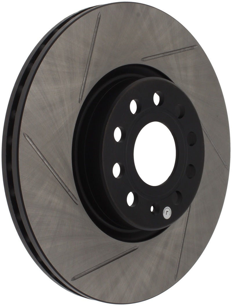 STOPTECH POWER SLOT 06-10 AUDI A3 / 08-10 TT / 06-09 VW GTI MLK V/PASSAT RIGHT FRONT SLOTTED ROTOR, 126.33098SR - eliteracefab.com