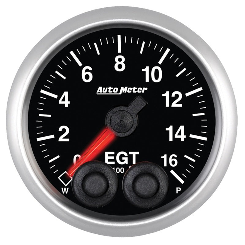Autometer Elite 52mm 0-1600F EGT Peak & Warn w/ Electronic Control Gauge 5646