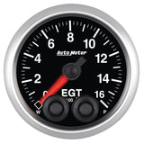 Autometer Elite 52mm 0-1600F EGT Peak & Warn w/ Electronic Control Gauge