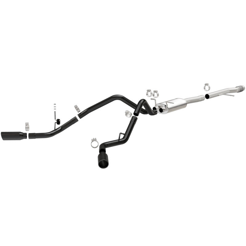 MagnaFlow SYS Cat-Back 3.5in Black Dual Split Rear Tips 14-15 Chevy Silverado/GMC Sierra 4.3L-5.3L Magnaflow
