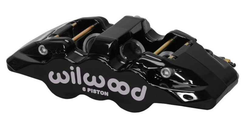 Wilwood Caliper-Aero6-R/H - Black 1.75/1.38/1.38in Pistons 1.25in Disc Wilwood
