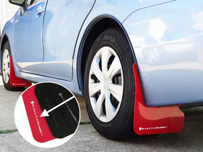 Rally Armor UR Mudflaps Red Urethane White Logo 2012-2016 Impreza (non Aero-Kit) - eliteracefab.com