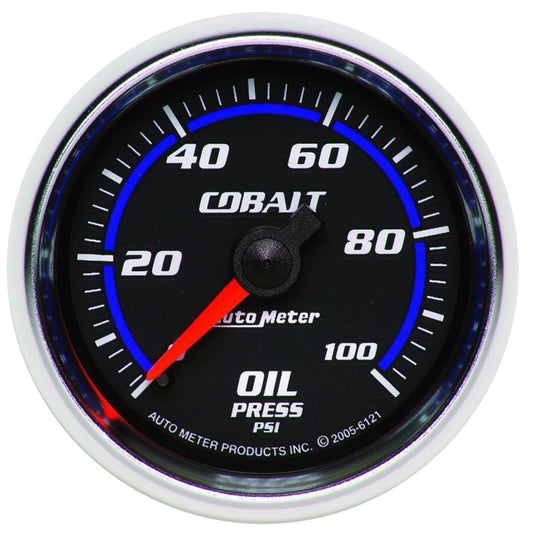 Autometer Cobalt 52mm 100 PSI Mechanical Oil Pressure Gauge.