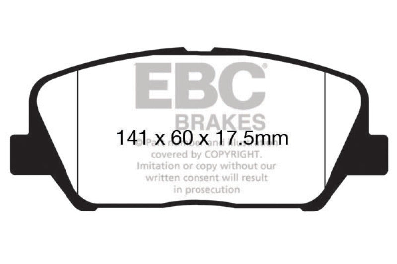 EBC 12-15 Hyundai Veloster 1.6 Turbo Greenstuff Front Brake Pads - eliteracefab.com