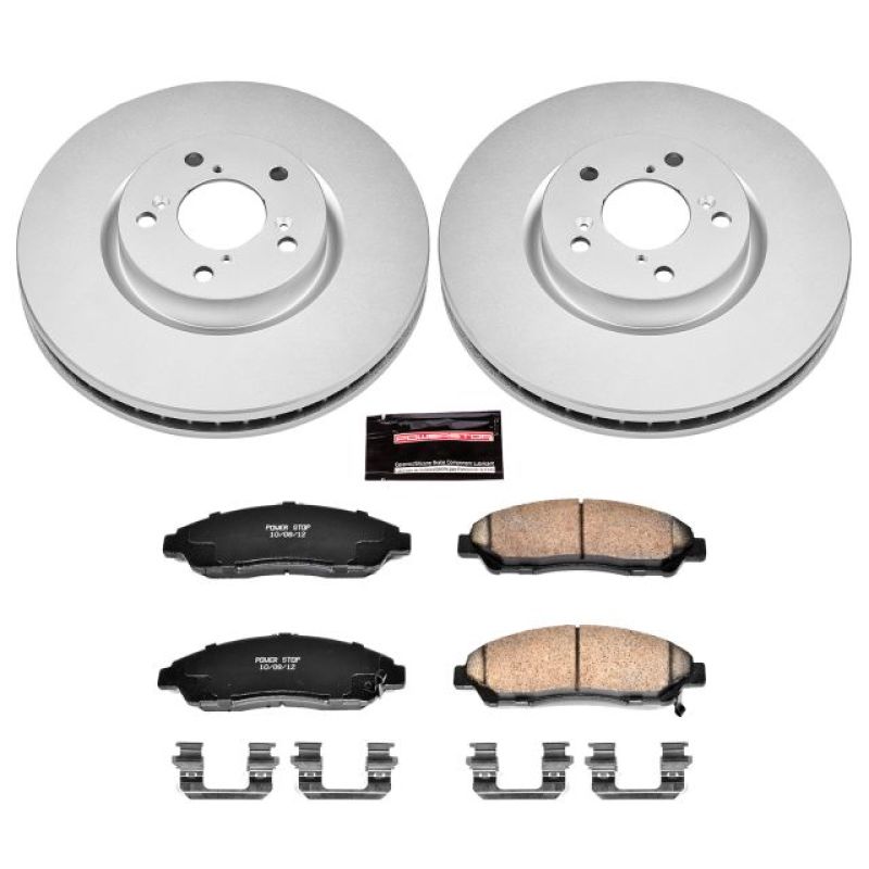 Power Stop 07-13 Acura MDX Front Z17 Evolution Geomet Coated Brake Kit - eliteracefab.com