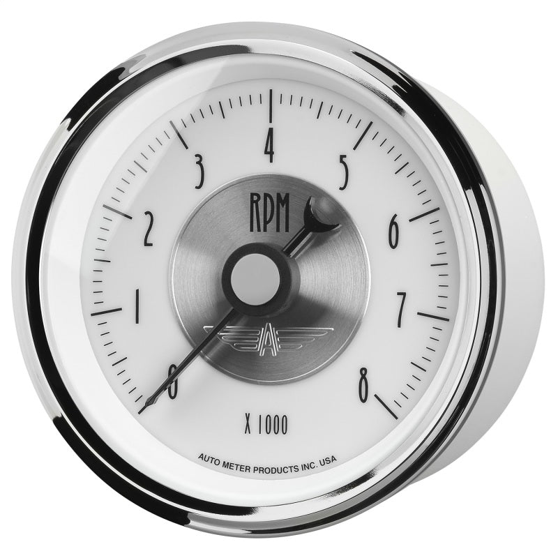 Autometer Prestige Pearl Series - Tachometer 3 3/8in 8K RPM In-Dash 2098
