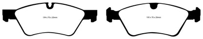 EBC 06 Mercedes-Benz E500 5.0 4-Matic Redstuff Front Brake Pads - eliteracefab.com
