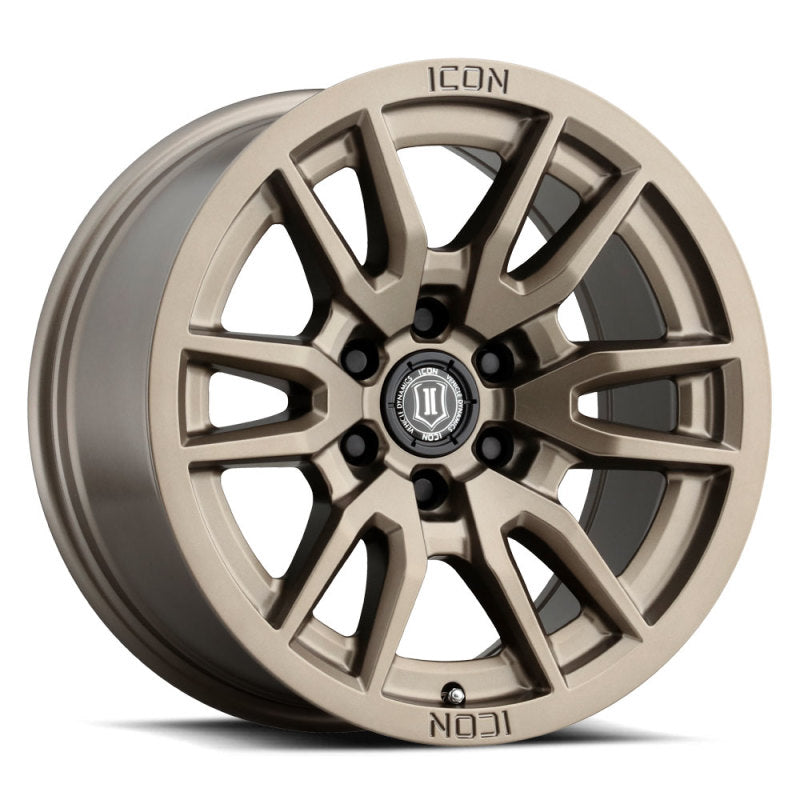 ICON Vector 6 17x8.5 6x5.5 0mm Offset 4.75in BS 106.1mm Bore Bronze Wheel - eliteracefab.com