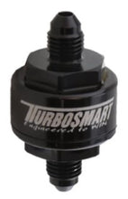 Load image into Gallery viewer, Turbosmart Billet Turbo Oil Feed Filter w/ 44 Micron Pleated Disc AN-3 Male Inlet - Black - eliteracefab.com