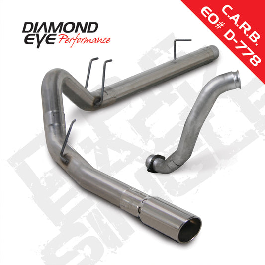 Diamond Eye KIT 4in DPF-BACK w/ DP SGL SS 08-10 Ford 6.4L Powerstroke F250/F350 Diamond Eye Performance