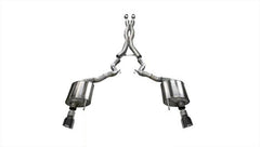 Corsa 15-16 Ford Mustang GT Convertible 5.0L V8 Black Xtreme Dual Rear Exit Exhaust - eliteracefab.com