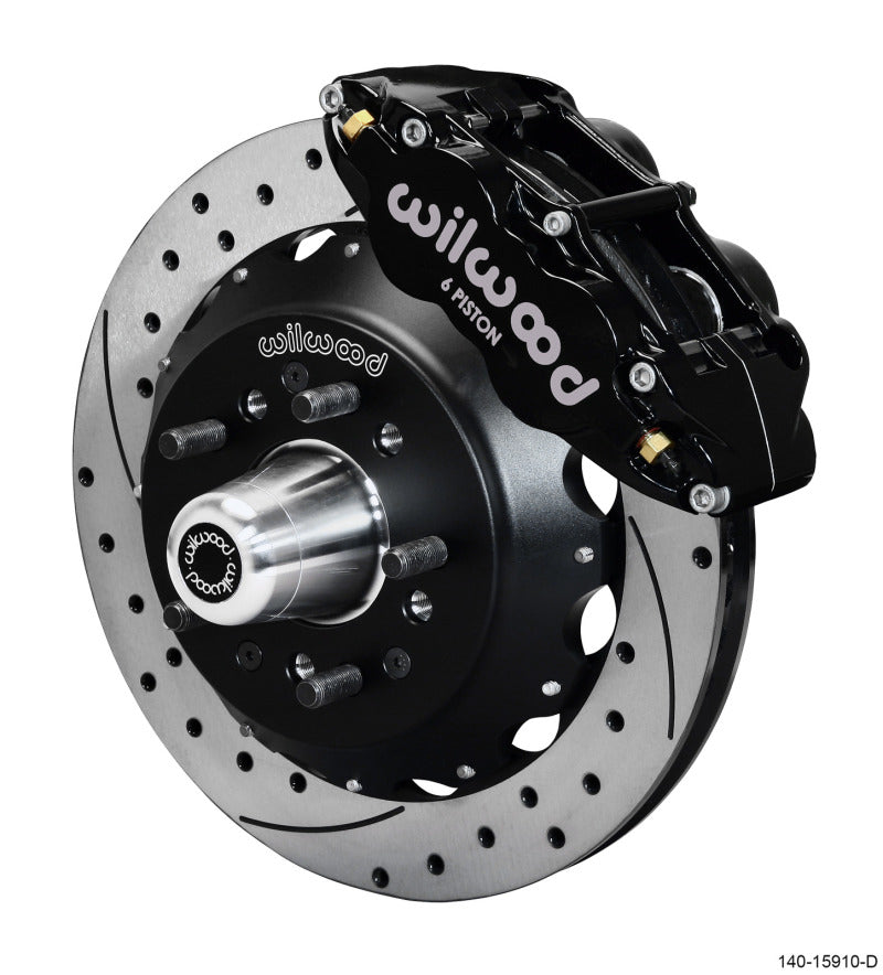 Wilwood Narrow Superlite 6R Front Big Brake Kit 12.88in SRP Drilled and Slotted Rotor - Black Wilwood