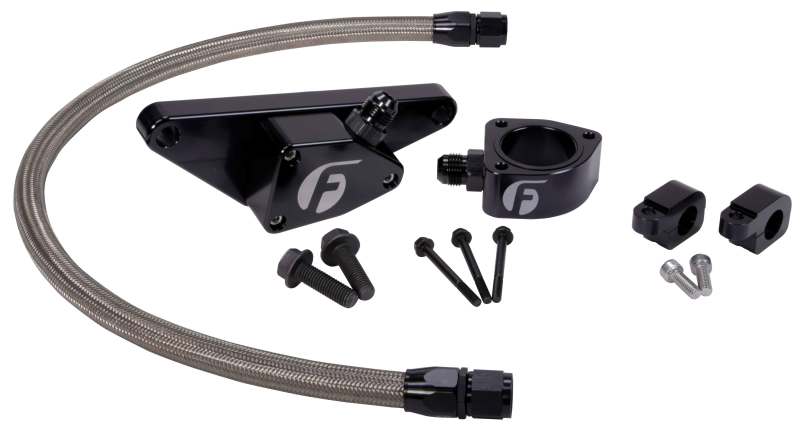 Fleece Performance 03-07 Manual Transmission Cummins Coolant Bypass Kit w/ SS Braided Line Fleece Performance