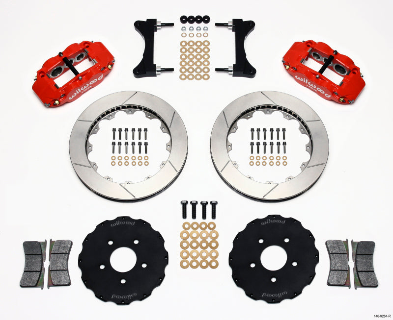Wilwood Narrow Superlite 6R Front Hat Kit 13.06in Red Mitsubishi EVO VIII Wilwood