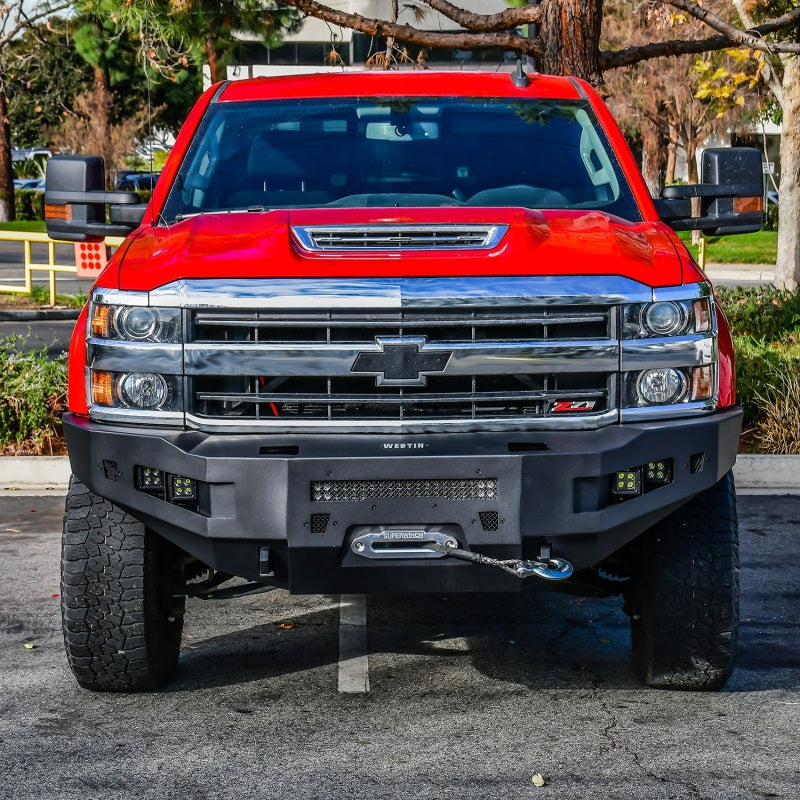 Westin 16-18 Chevrolet Silverado 1500 Pro-Series Front Bumper - Textured Black Westin