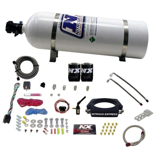 Nitrous Express 2014-Newer GM 6.2L Truck Nitrous Plate System (35-300 HP) W/ 15 lb Bottle - 20937-15
