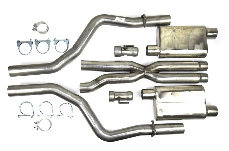 JBA 15-20 Dodge Challenger SRT8/Hellcat 6.1L/6.2L/6.4L 3in SS Dual Exit Cat-Back Exhaust JBA