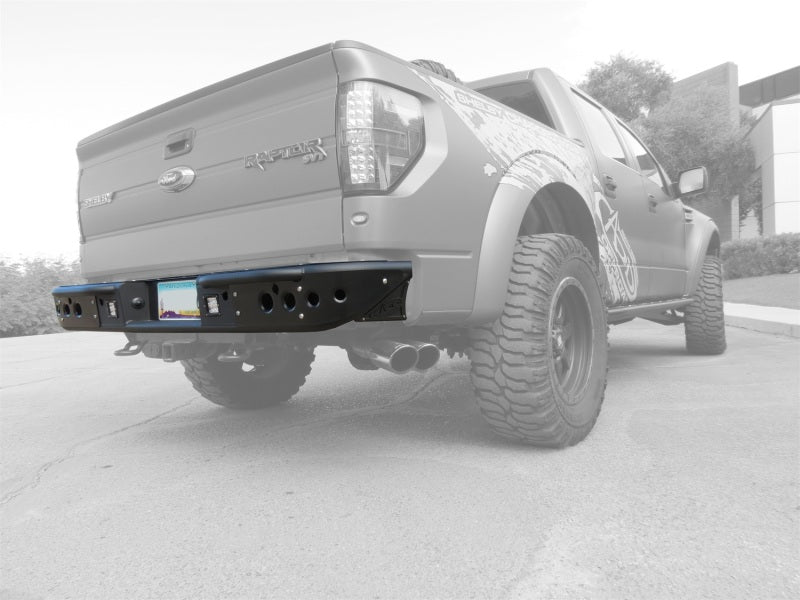 Addictive Desert Designs 10-14 Ford F-150 Raptor Venom Rear Bumper w/ Backup Sensor Cutouts - eliteracefab.com