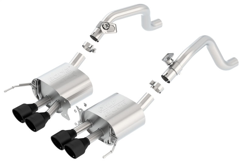 Borla 14-17 C7 Corvette Stingray Axle-Back ATAK Exhaust 2.75in to Muffler Dual 2.0in Out 4.25in Tip - eliteracefab.com