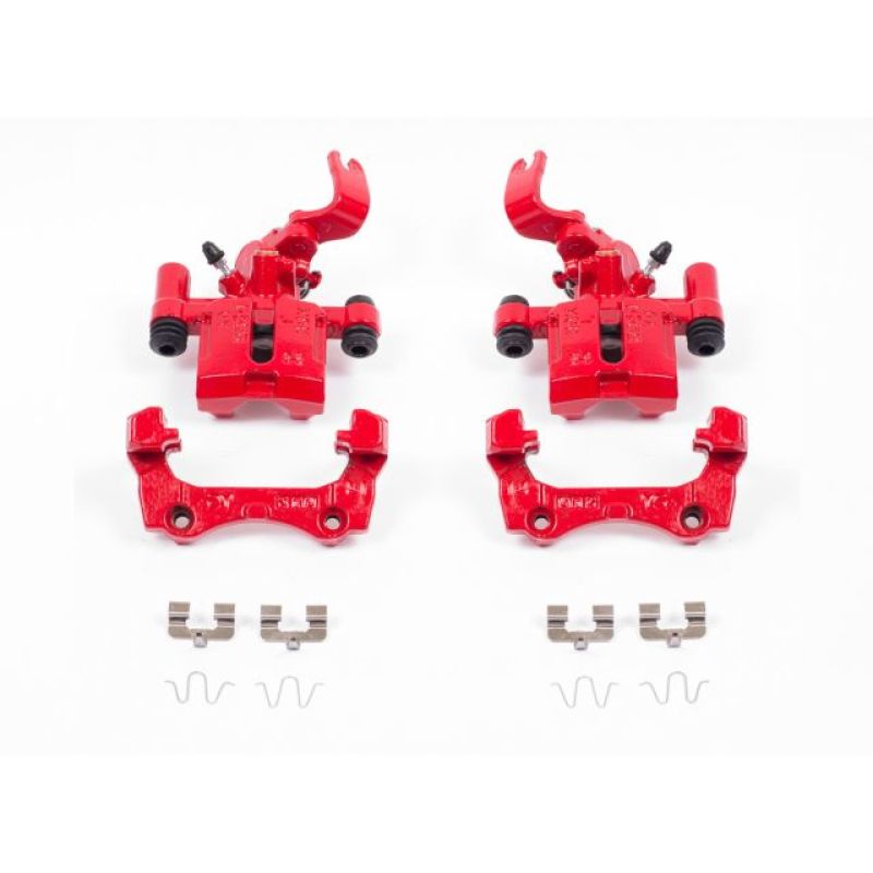 Power Stop 94-97 Mazda Miata Rear Red Calipers w/Brackets - Pair - eliteracefab.com