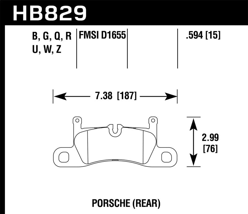 Hawk 12-17 Porsche 911 HPS 5.0 Rear Brake Pads - eliteracefab.com