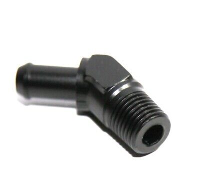 Vibrant 1/4in Barbed Tee Adapter- Black Anodized - eliteracefab.com