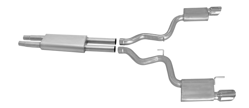 Gibson 15-17 Ford Mustang V6 3.7L 2.5in Cat-Back Dual Exhaust - Stainless Gibson