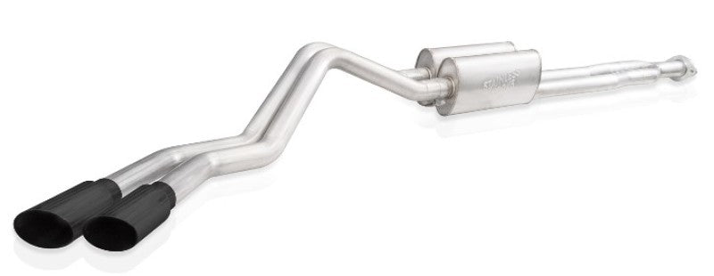 Stainless Works 2020-21 Silverado HD 6.6L Legend Catback Black Tips Stainless Works