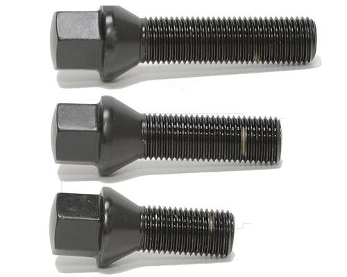 WHEEL MATE MEVIUS LUG BOLT SET OF 20 – BLACK 14×1.50 50MM BALL 14MM RAD