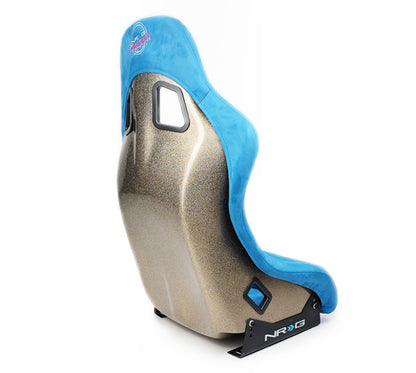 NRG FRP Bucket Seat ULTRA Edition - Medium (Blue Alcantara/Pearlized Back) - FRP-303BL-ULTRA