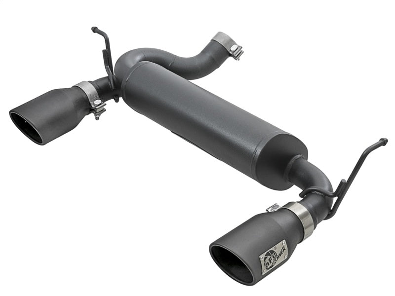 aFe Rebel Series 2.5in 409 SS Axle-Back Exhaust w/ Black Tips 2007+ Jeep Wrangler (JK) V6 3.6L/3.8L - eliteracefab.com